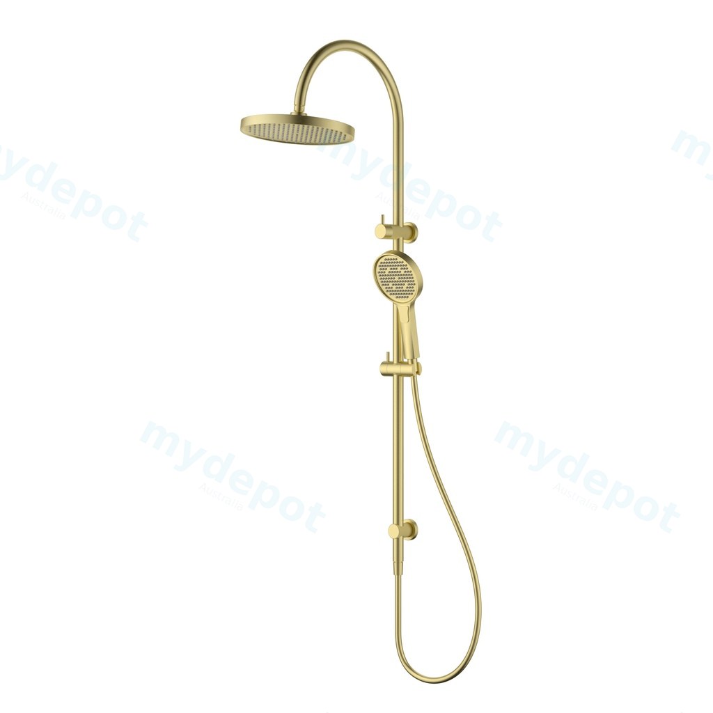 Linie Round Multi-Function Shower Set 255mm Brushed Gold