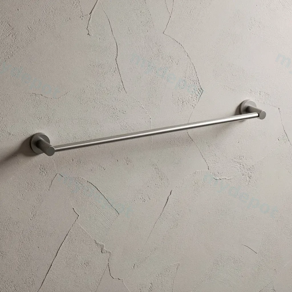 [44707] Linie Single Towel Rail 600mm Brushed Nickel