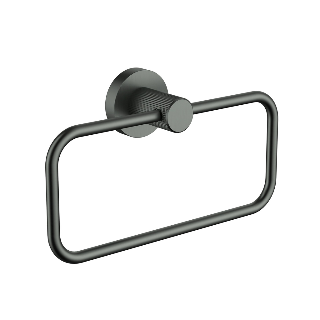 [44724] Linie Towel Ring Gun Metal