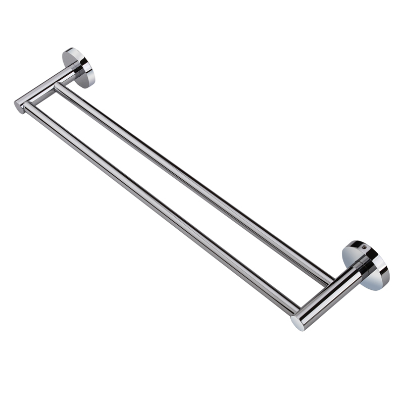 Lucid Pin  Round Chrome Double Towel Rack Rail 790mm