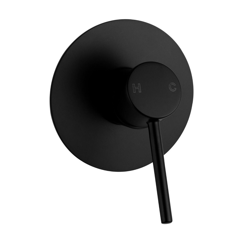 [40181] Lucid Pin Round Black Shower/Bath Wall Mixer(color up)