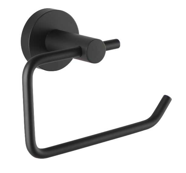 Lucid Pin Round Black Toilet Paper Roll Holder