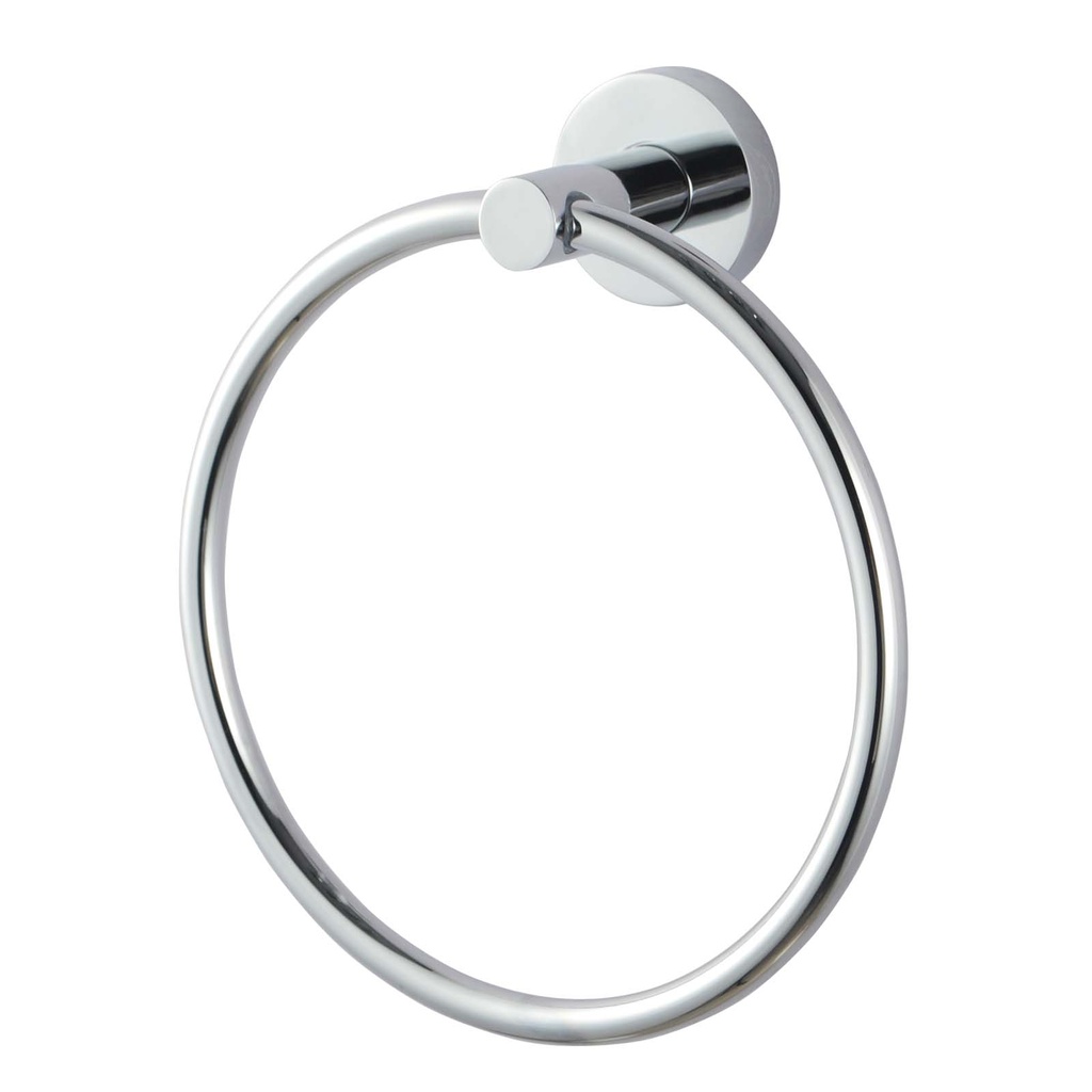 Lucid Pin Round Chrome Hand Towel Ring