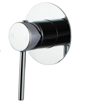 [41120] Lucid Pin Round Chrome Shower/Bath Wall Mixer(80mm Cover Plate)(color up)