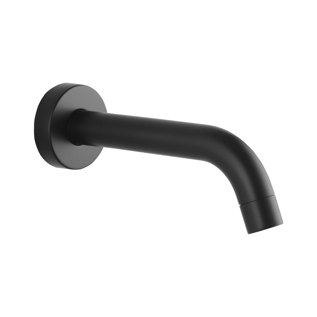 Lucid Pin Round Matte Black Bathtub/Basin Wall Spout