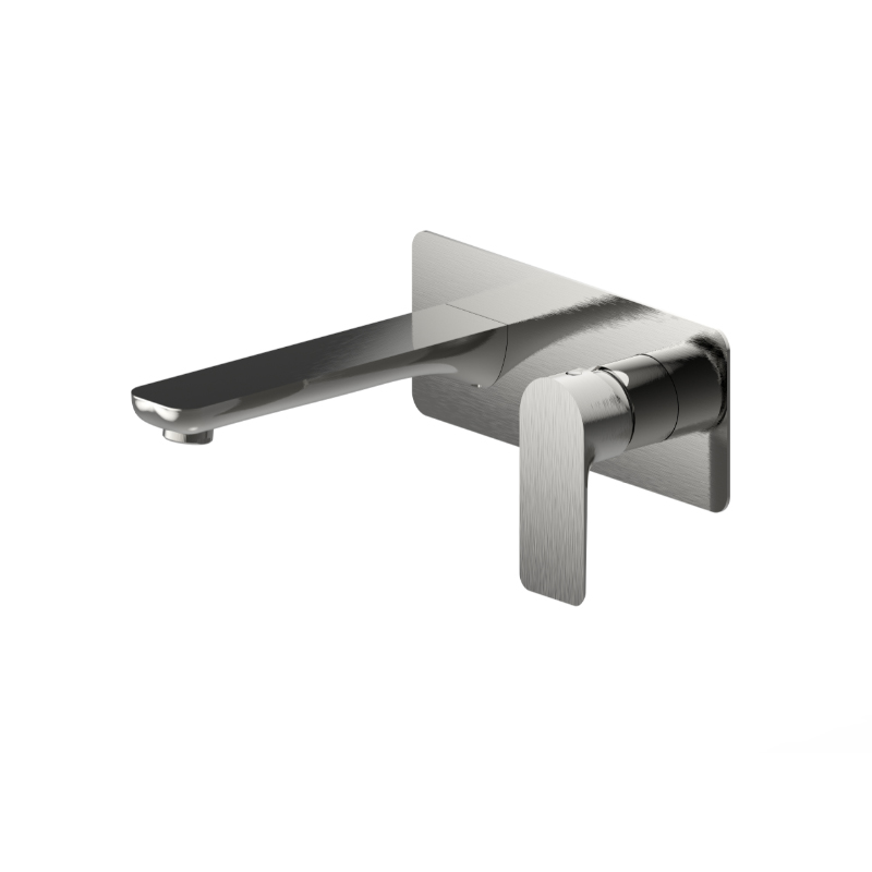 Luxus Bath/Basin Mixer With Spout Brushed Nickel Trim Kit