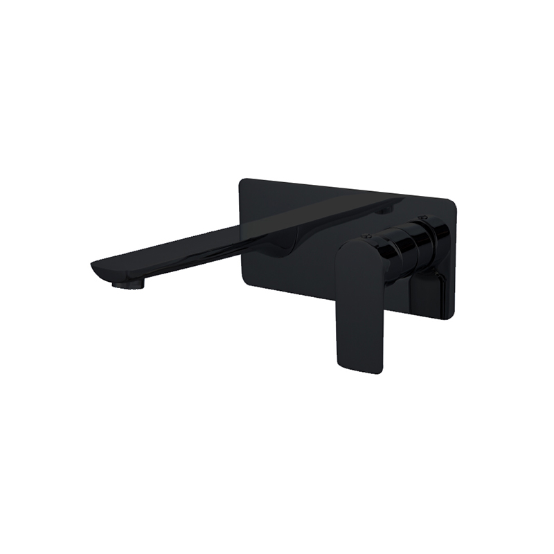 Luxus Bath/Basin Mixer With Spout Matte Black Trim Kit