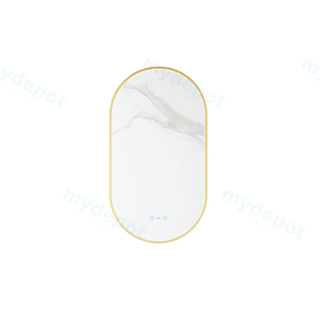 [50623] Maia Series 500x900x45mm Brushed Gold Oval LED Mirror