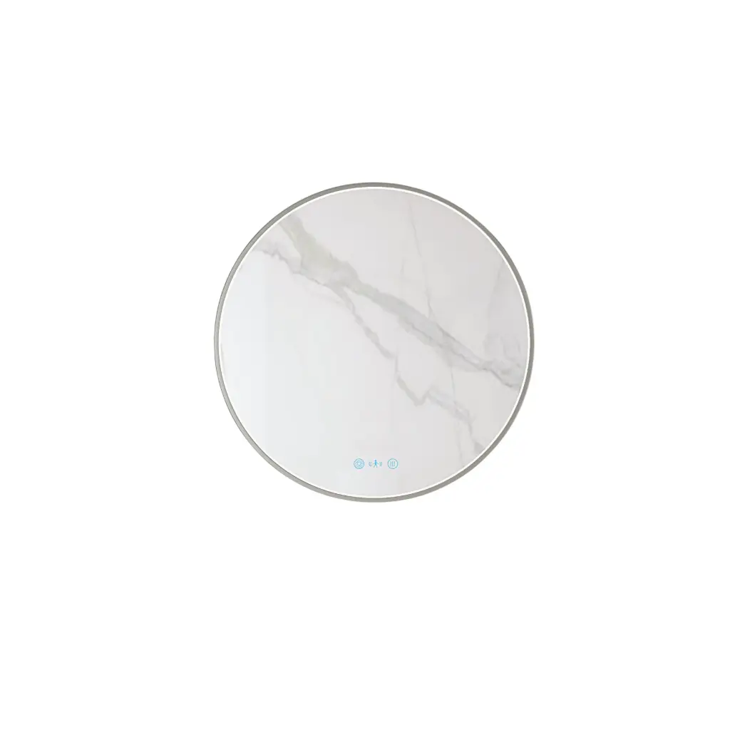 Maia Series 600x600x45mm Brushed Nickel Round LED Mmirror