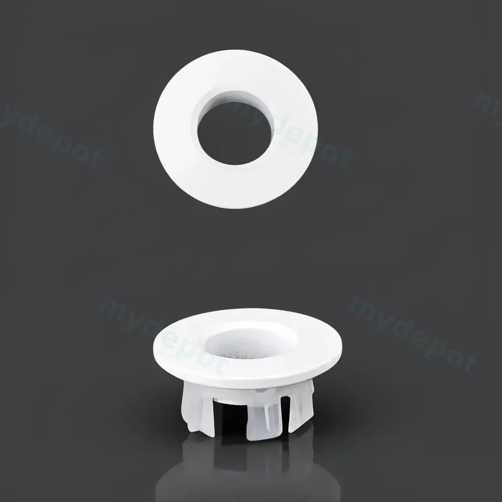 [55542] Matte White Overflow Ring