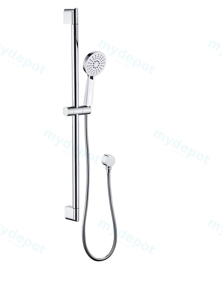 Maya Round Brass Multi-function Sliding Shower Set(Chrome)