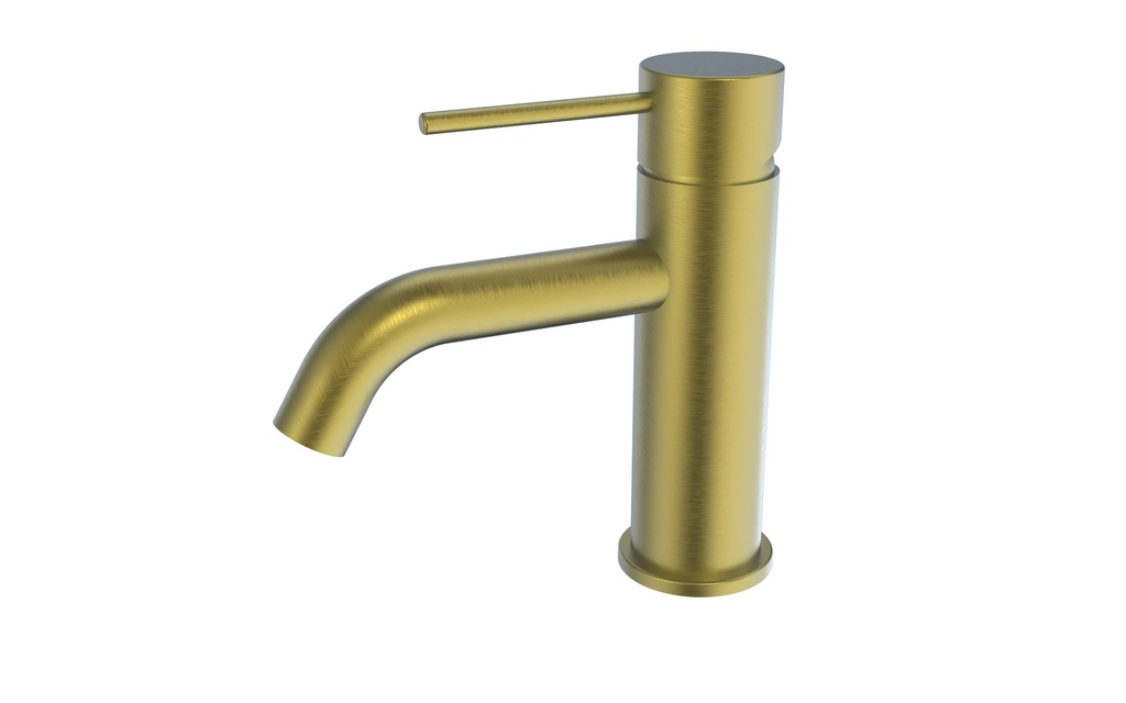 [55243] Morgan Rund Brushed Gold Basin Mixer