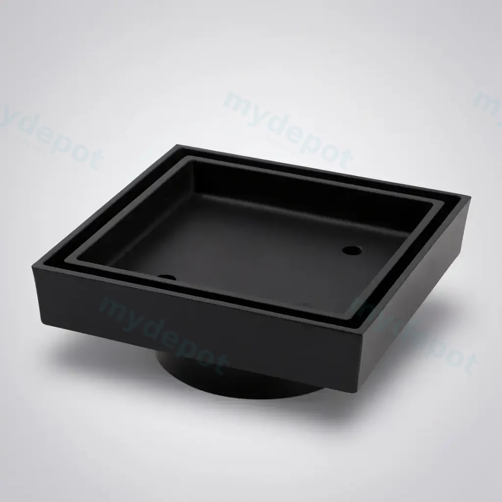 [70052/GD115.MB] Nana 115x115mm Brass Black Smart Tile Insert Floor Waste Shower Grate Drain