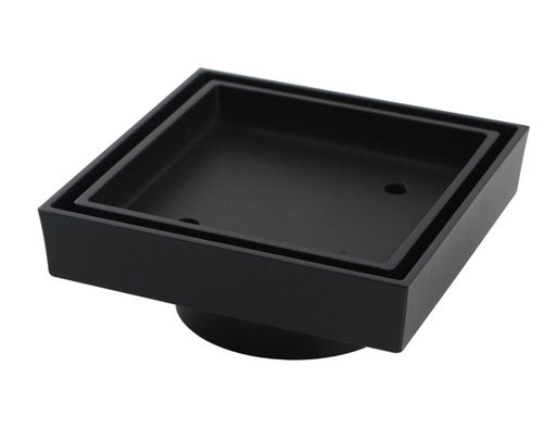 [70052/GD115.MB] Nana 115x115mm Brass Black Smart Tile Insert Floor Waste Shower Grate Drain
