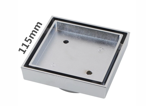 [70051/GD115.CH] Nana 115x115mm Brass Chrome Smart Tile Insert Floor Waste Shower Grate Drain