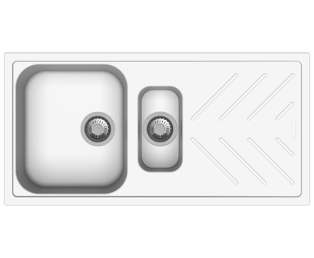 New Beethoven D150 Snova White 1 and 1/4 Bowl Granite Kitchen Sink 1000*500mm