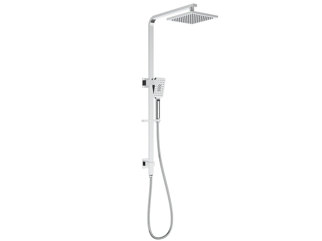 New Eden Square Multi-function Shower Set Chrome,250mm Plastic Shower Head