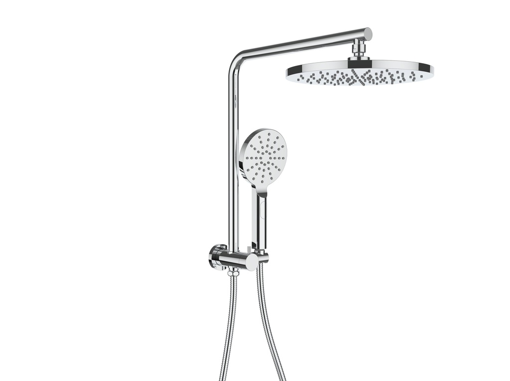 New Regal Round Mini Multi-function Shower Set Chrome,250mm Plastic Shower Head