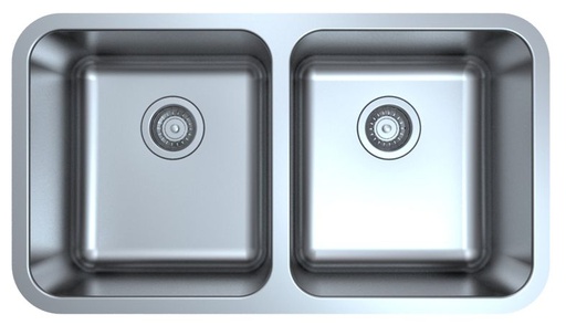 Otus Double Bowl Undermount Sink 822 x 460 x 230mm(304 Stainless Steel)