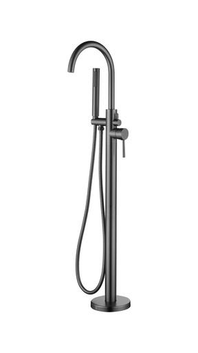 Otus Free Standing bath mixer with hand shower Gun Metal
