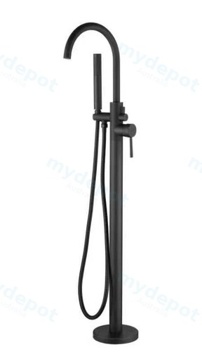[44428] Otus Free Standing bath mixer with hand shower Matt Black
