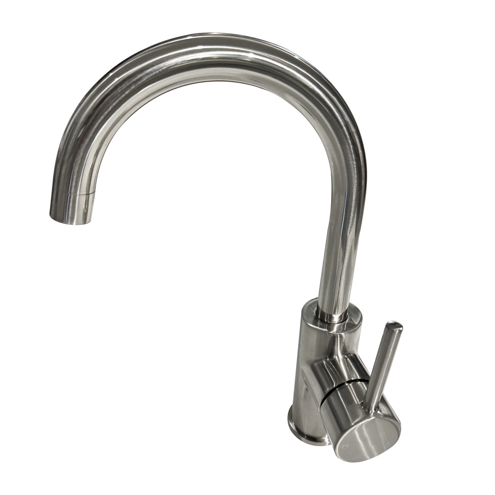[44737] Otus Pin Handle Basin Mixer Brushed Nickel