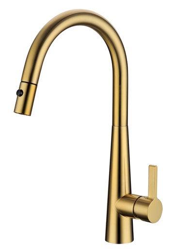 [43793] Otus Pull Out Sink Mixer Brushed Gold Lead Free