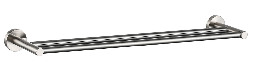 [43640] Otus Round Double Towel Rail 600mm(Brushed Nickel)