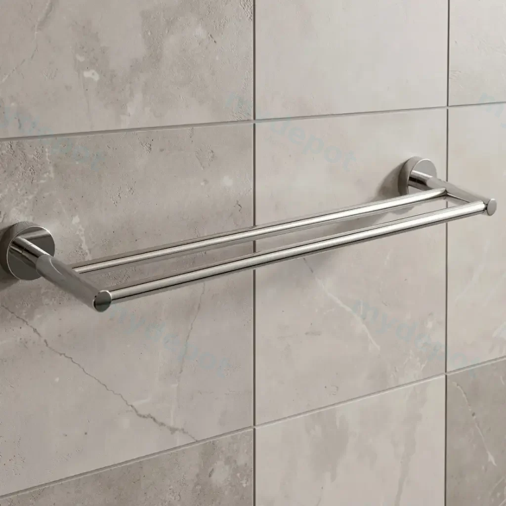 [43641] Otus Round Double Towel Rail 600mm(Chrome)