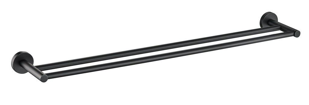 Otus Round Double Towel Rail 600mm(Matt Black)