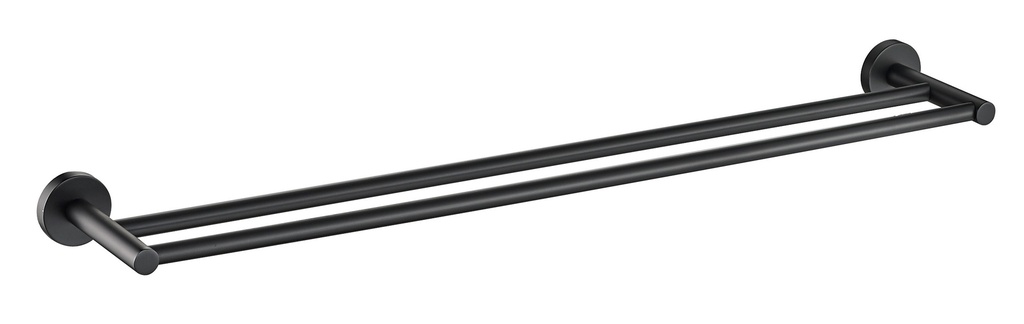 Otus Round Double Towel Rail 750mm(Matt Black)