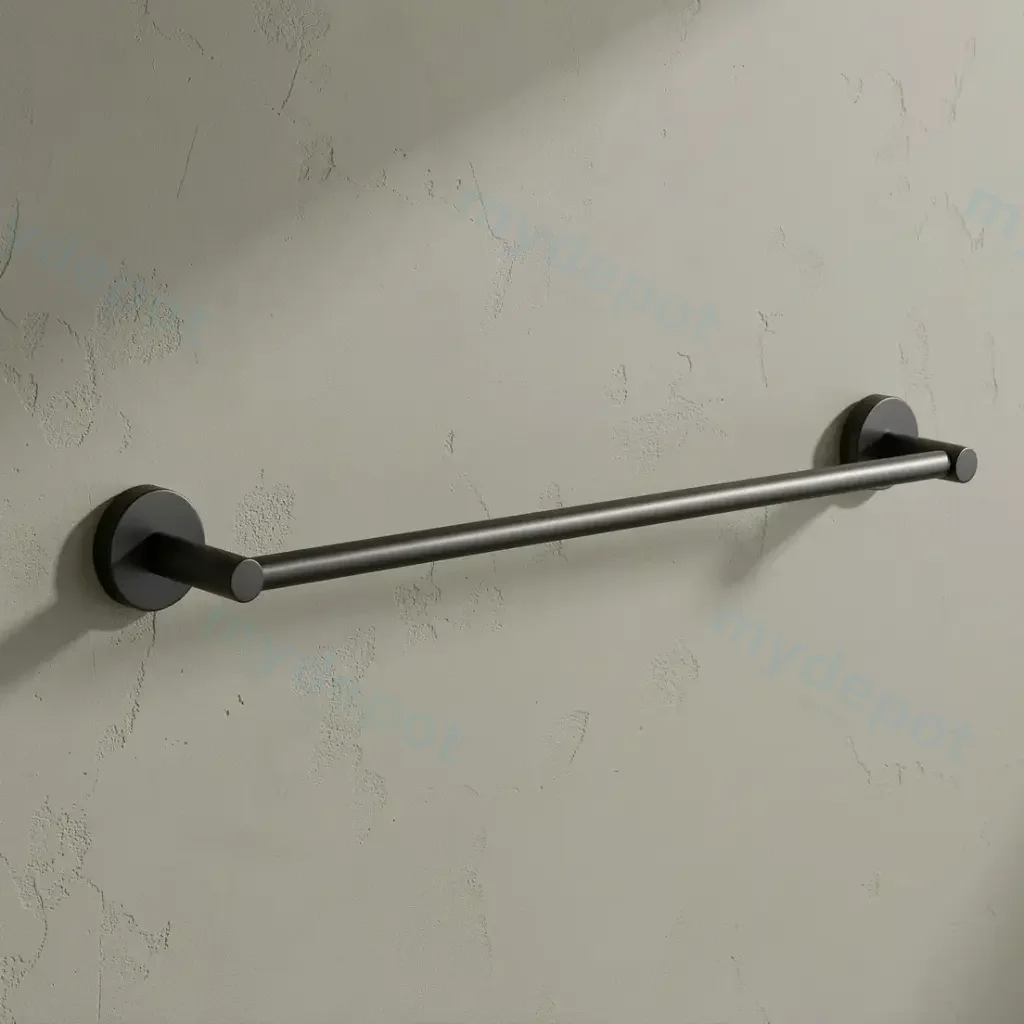 [43655] Otus Round Single Towel Rail 750mm(Matt Black)