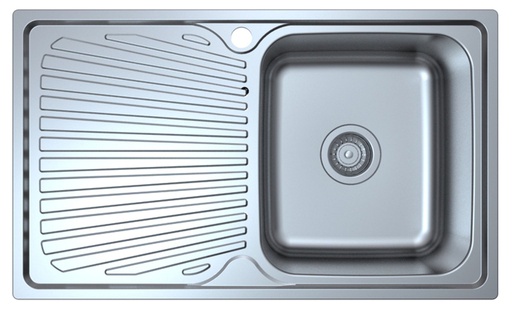 Otus Single Bowl & Drainer Sink 800 x 480 x 178mm(304 Stainless Steel)
