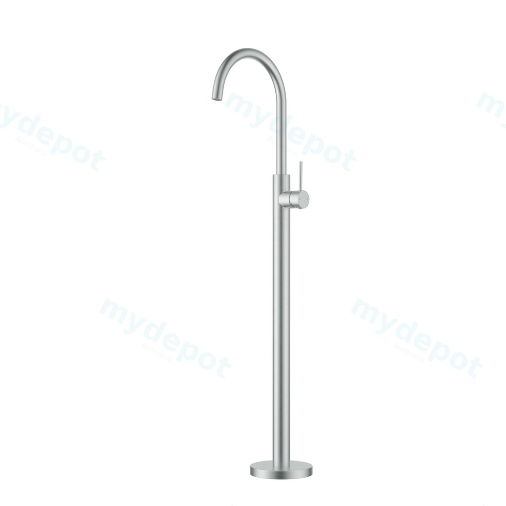 [44961] Otus Slimline  FreeStanding Bath Mixer Brushed Stainless Steel
