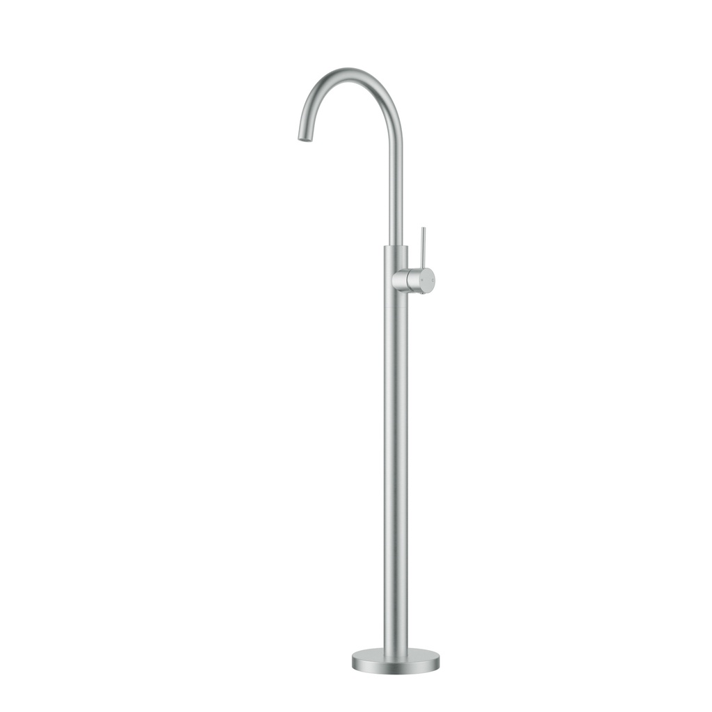 [44961] Otus Slimline  FreeStanding Bath Mixer Brushed Stainless Steel