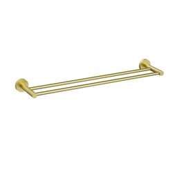 [44495] Otus Slimline Double Towel Rail 600mm Brushed Gold