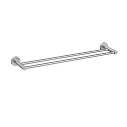 [44492] Otus Slimline Double Towel Rail 600mm Brushed Stainless Steel