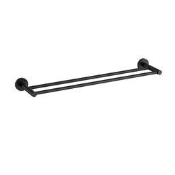 [44494] Otus Slimline Double Towel Rail 600mm Matt Black