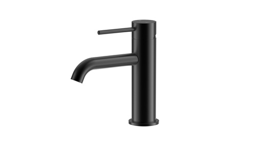 Otus Slimline SS Basin Mixer Curved Spout in Matt Black