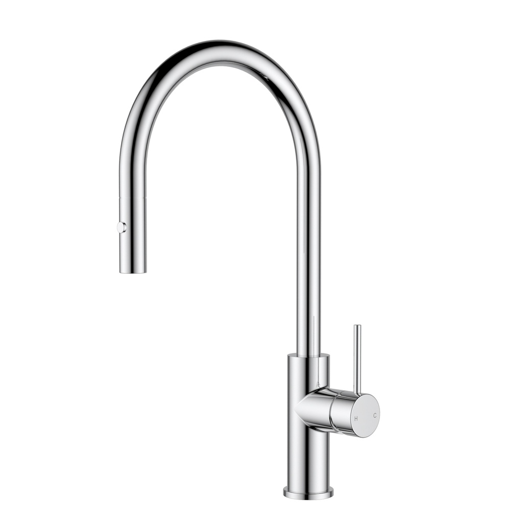 Otus Slimline SS Gooseneck Pull-Out Sink Mixer Chrome