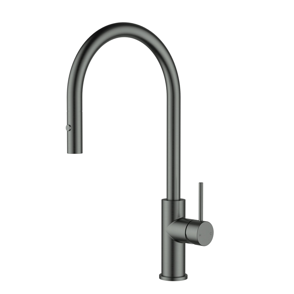 Otus Slimline SS Gooseneck Pull-Out Sink Mixer Gun Metal