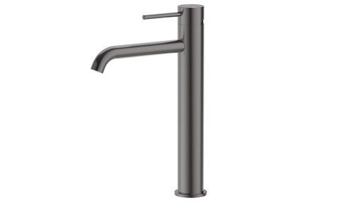 [44331] Otus Slimline SS Highrise Basin Mixer Curved Spout in Gun Metal
