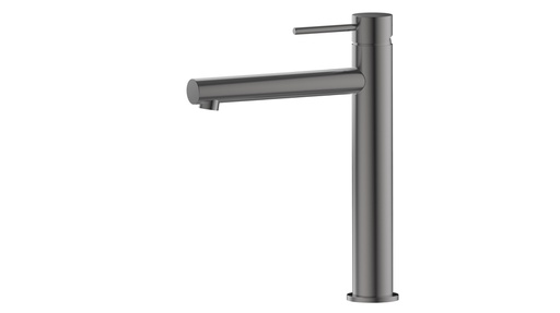Otus Slimline SS Highrise Basin Mixer in Gun Metal