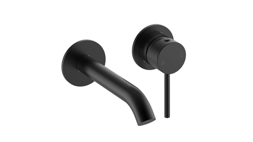 Otus Slimline SS Wall Basin Mixer Separate Back Plate Trim Kits in Matt Black