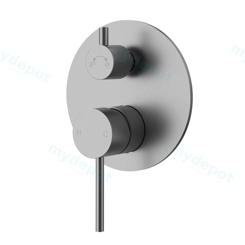 [44350] Otus Slimline SS Wall Diverter Mixer Trim Kits Brushed Stainless Steel