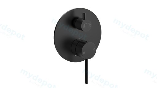 [44354] Otus Slimline SS Wall Diverter Mixer Trim Kits in Matt Black