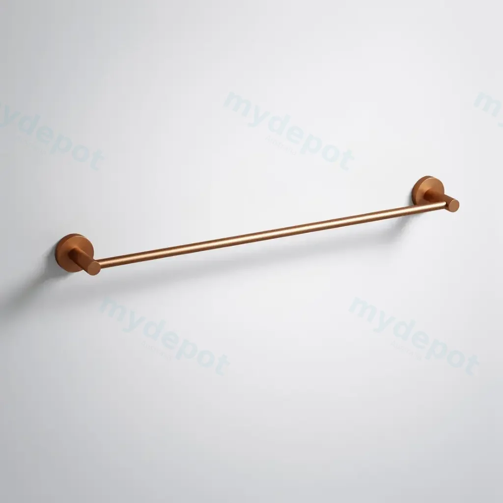 Otus Slimline Single Towel Rail 600mm Brushed Copper