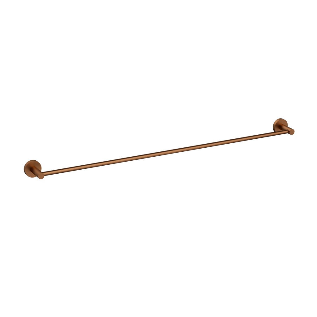 Otus Slimline Single Towel Rail 900mm Brushed Copper