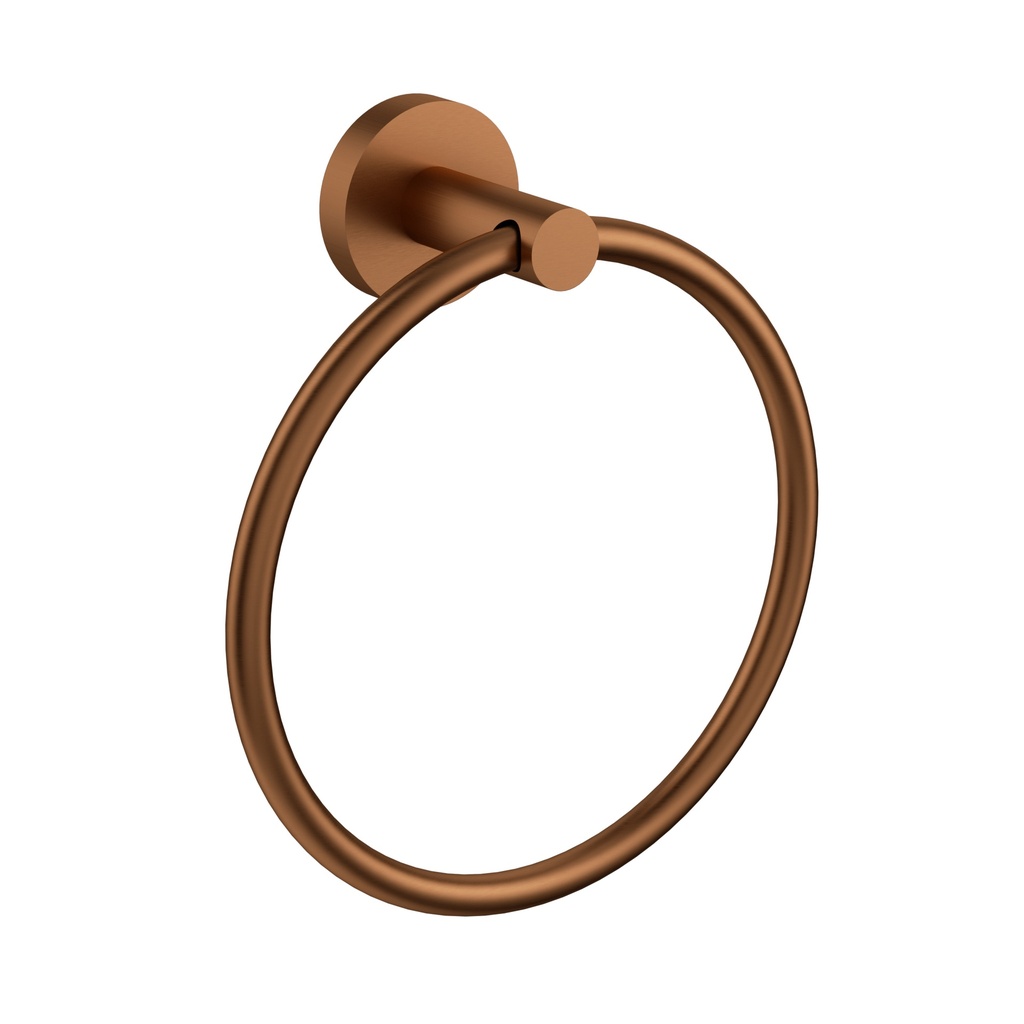 Otus Slimline Towel Ring Brushed Copper