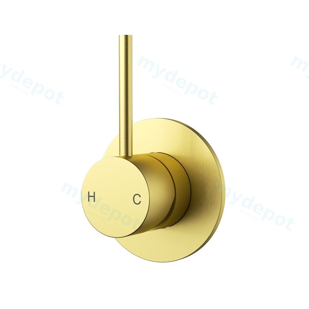 [44925] Otus Slimline Wall Basin Mixer Trim Kit Lever Up Brushed Gold